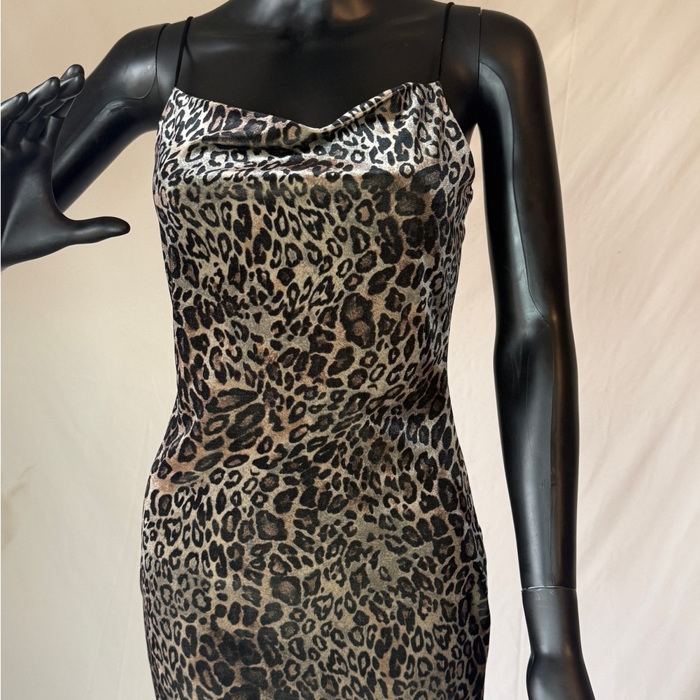 Leopard Print Velvet Dress